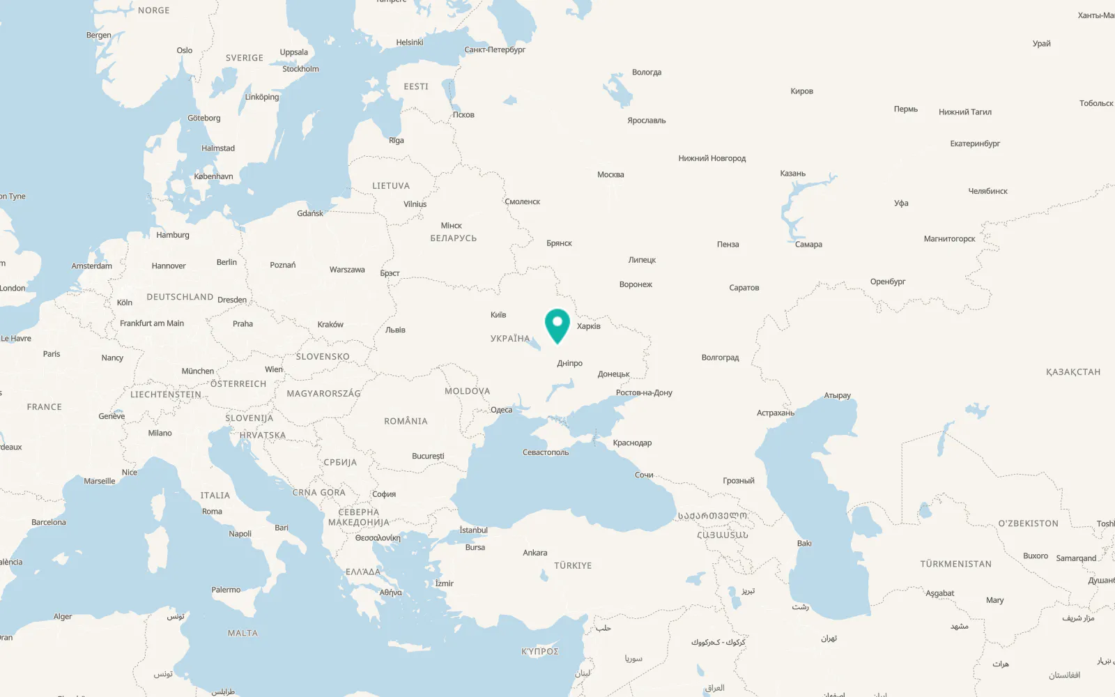 Map of Krasne