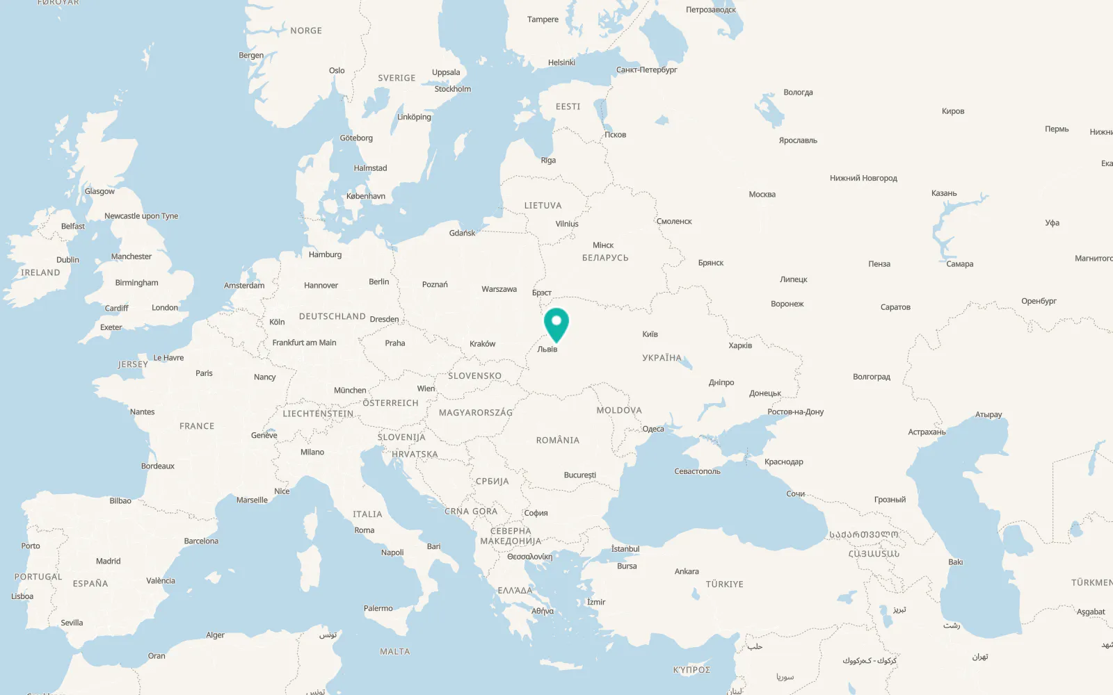 Map of Krasne
