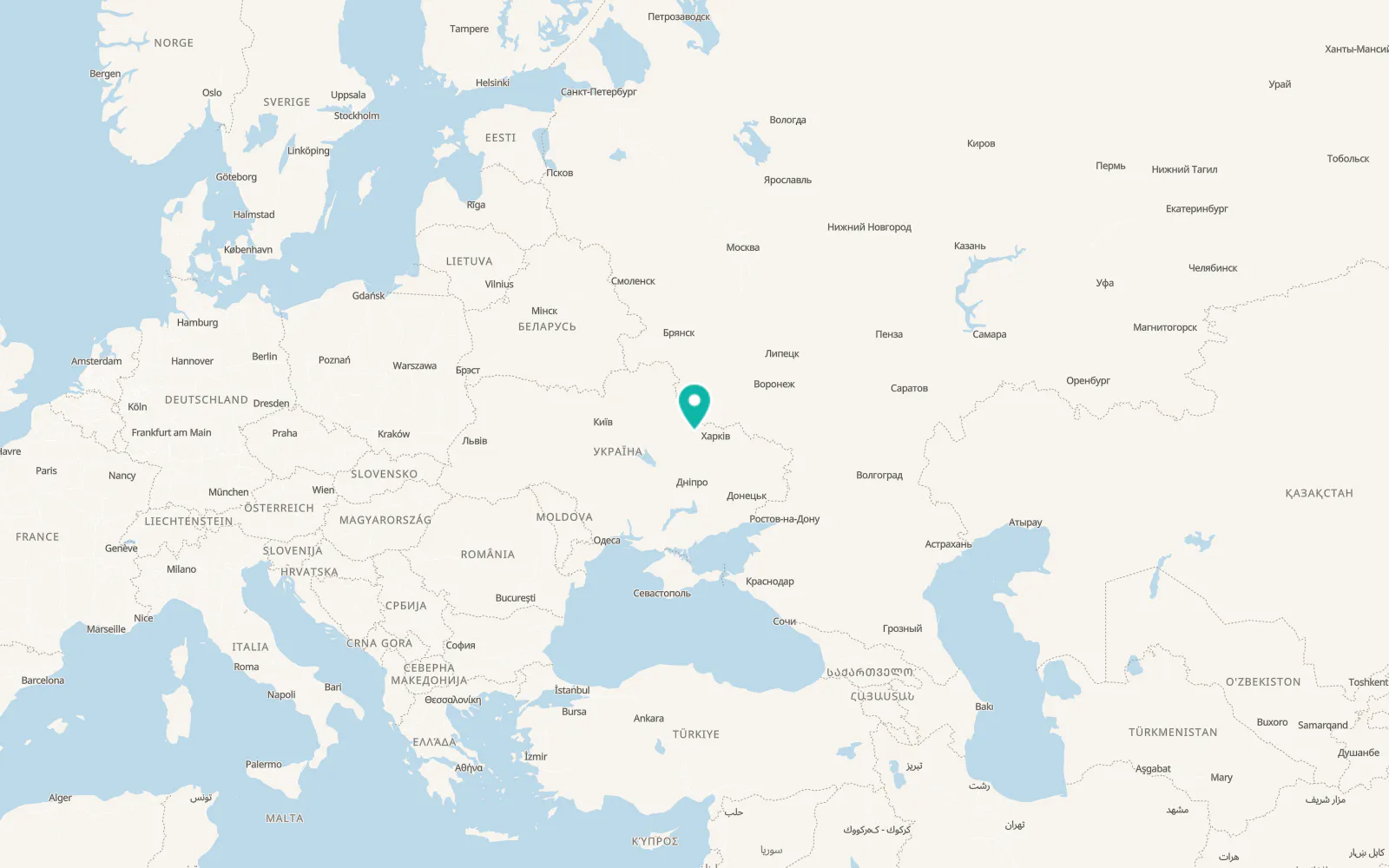 Map of Krasnokutsk