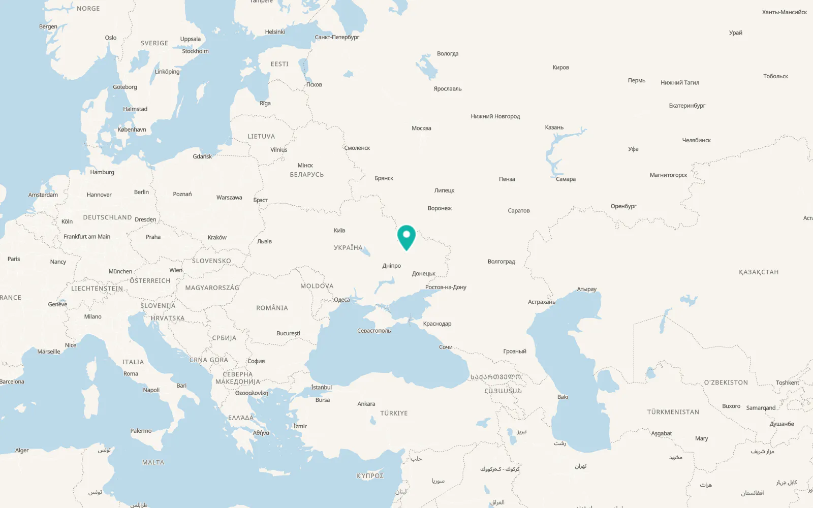 Map of Krasnopavlivka