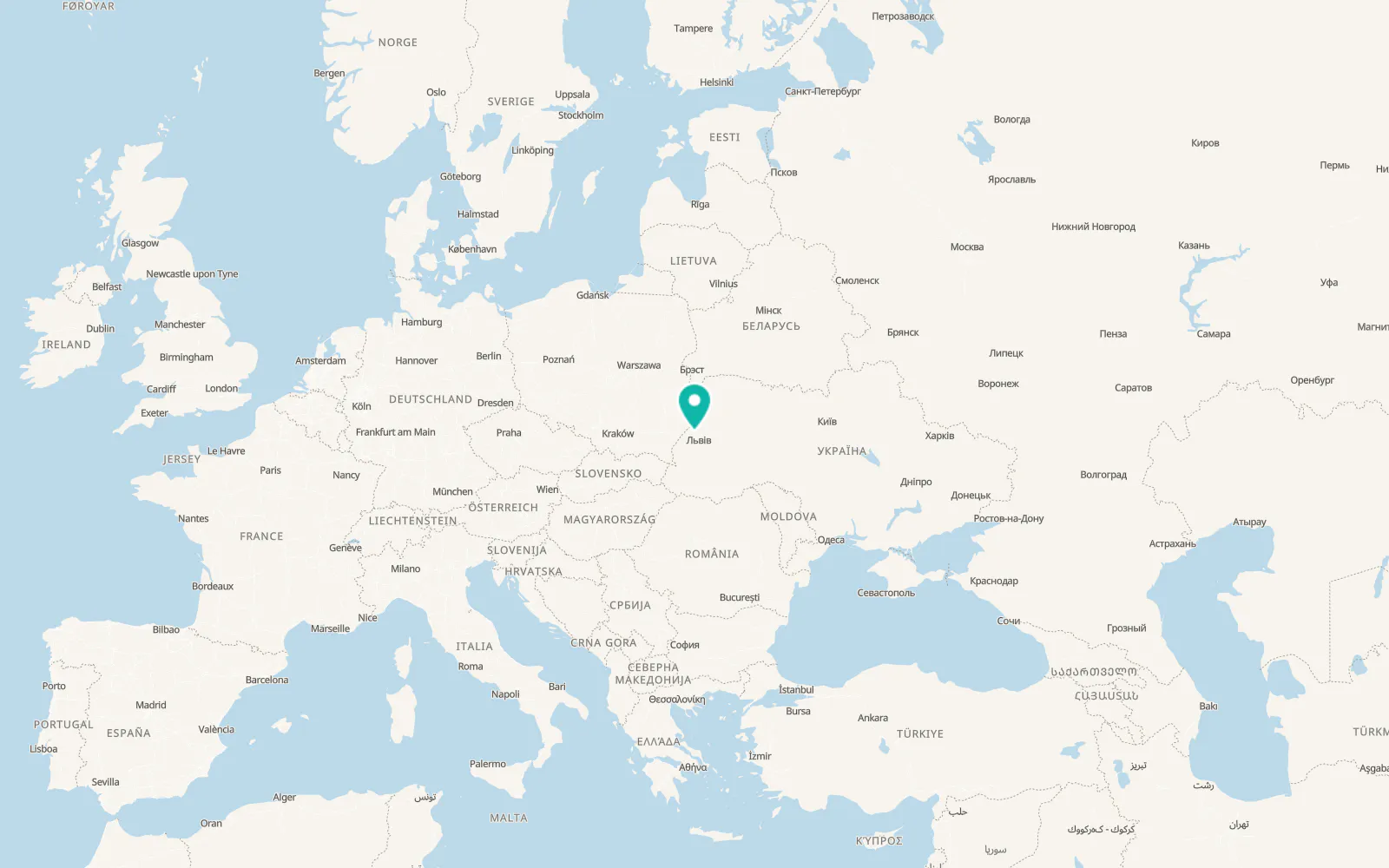 Map of Krekhiv