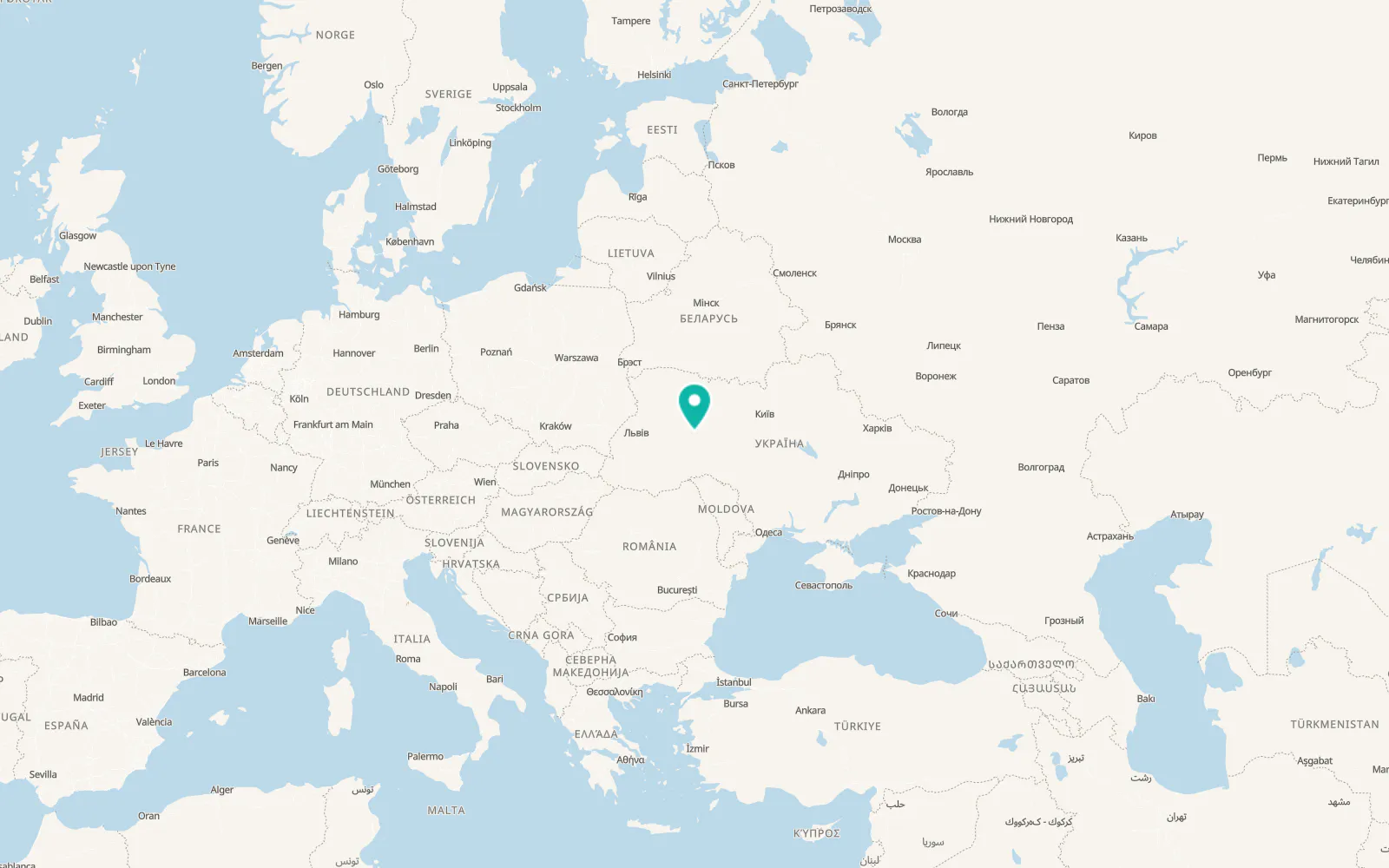 Map of Kremenchuky