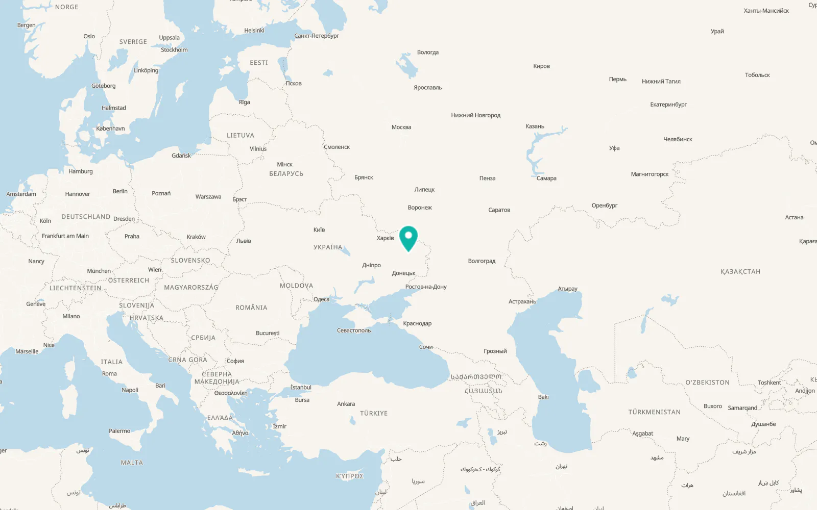 Map of Kreminna