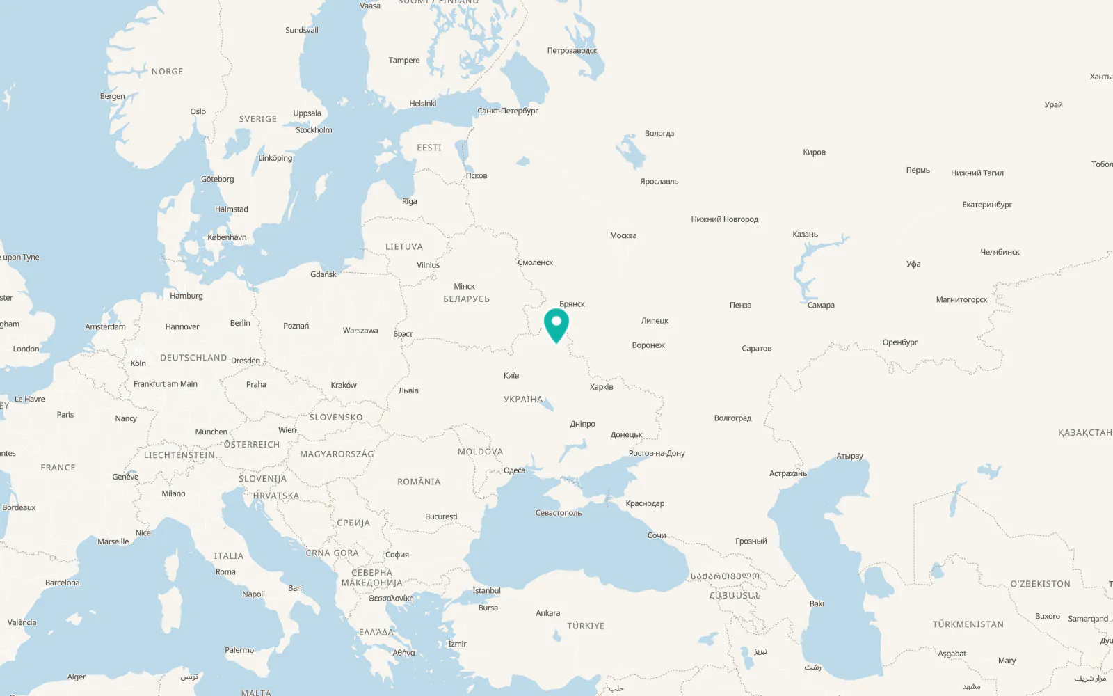 Map of Krolevets