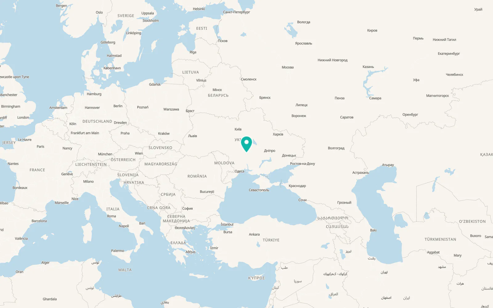 Map of Kropyvnytske