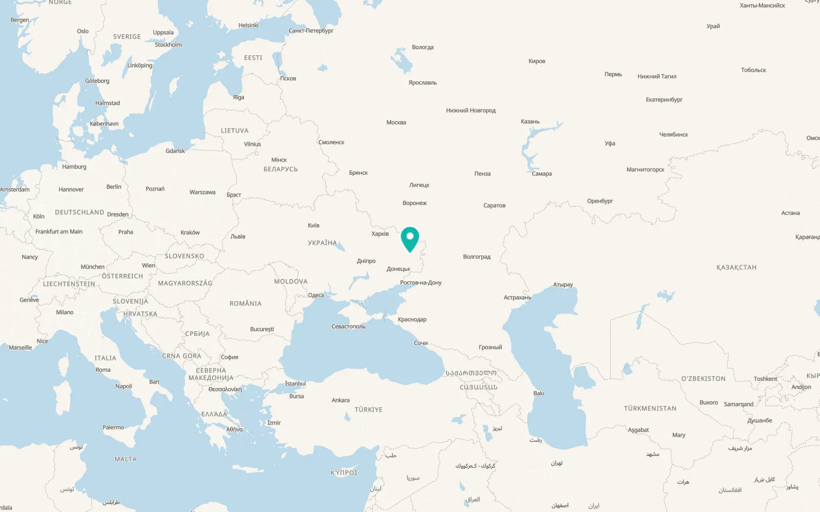 Map of Krymske