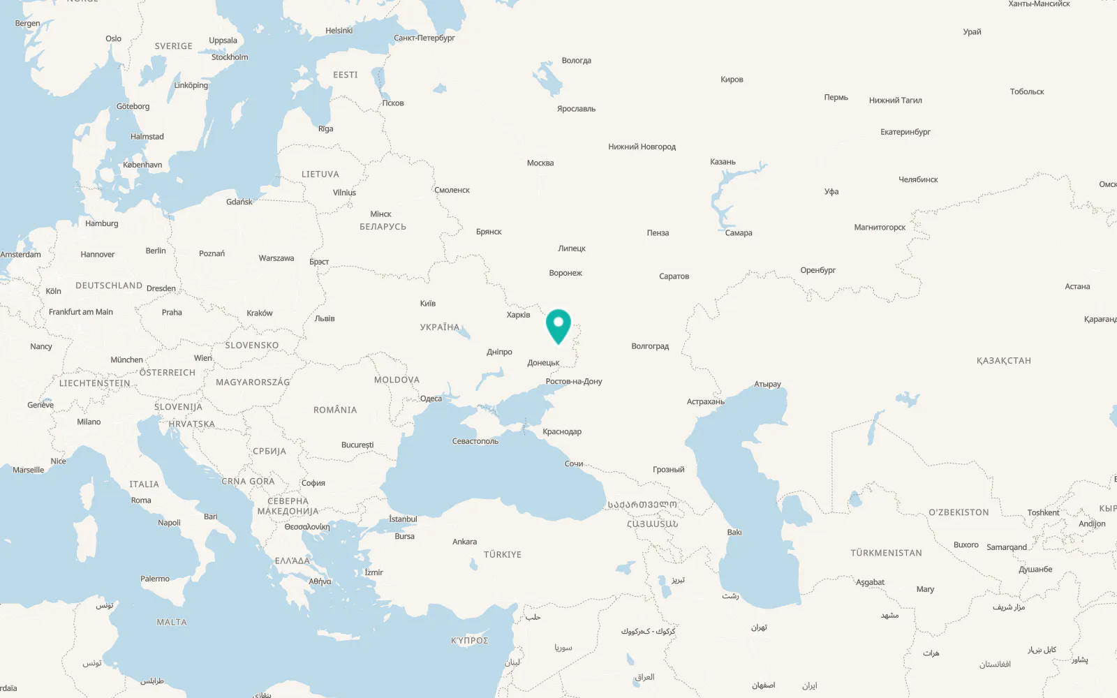 Map of Krynychanske