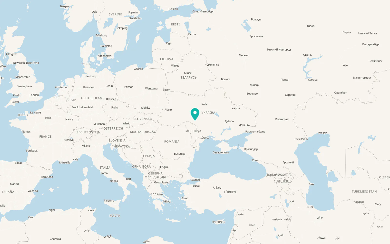 Map of Kryzhopil