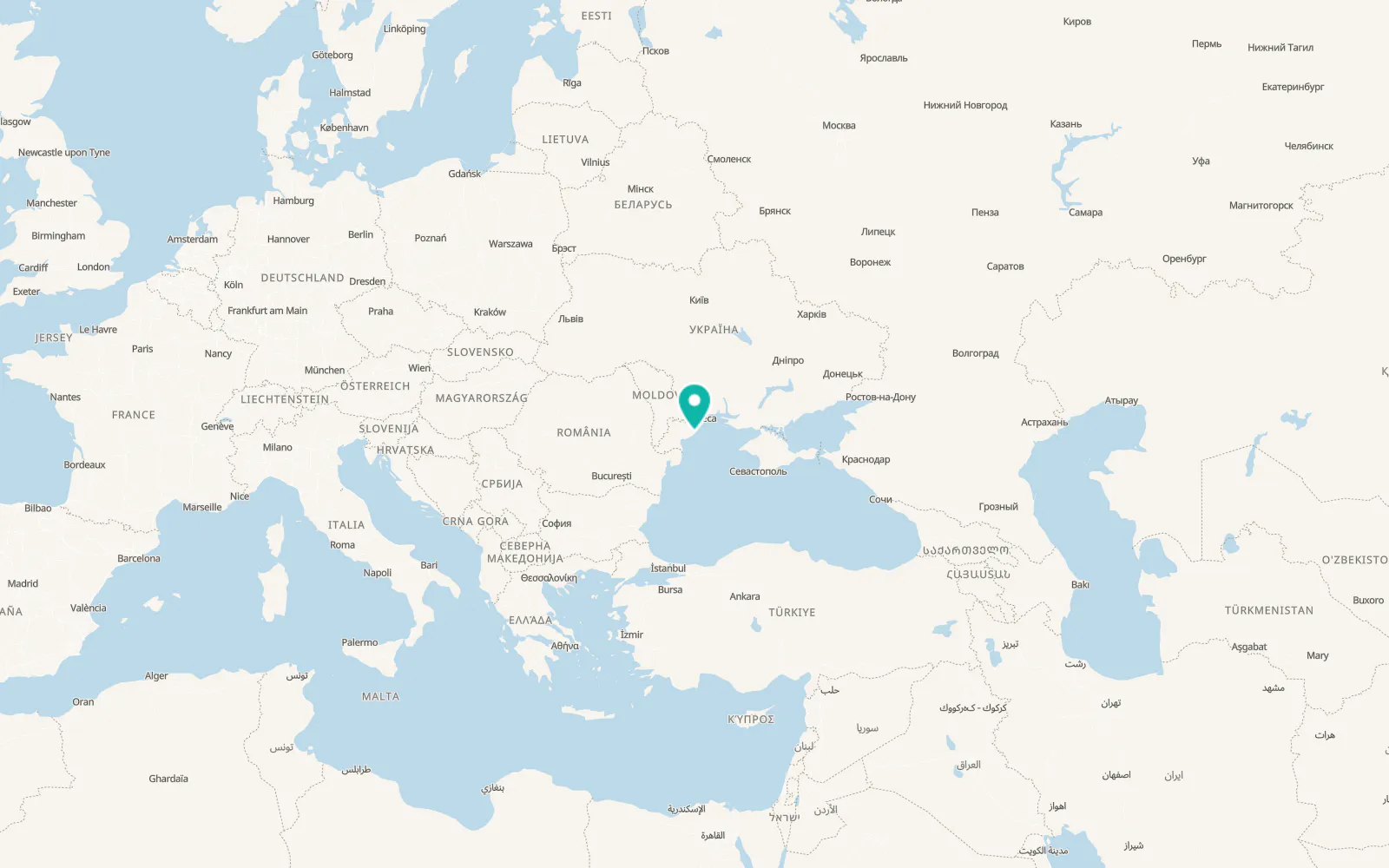 Map of Kurortne
