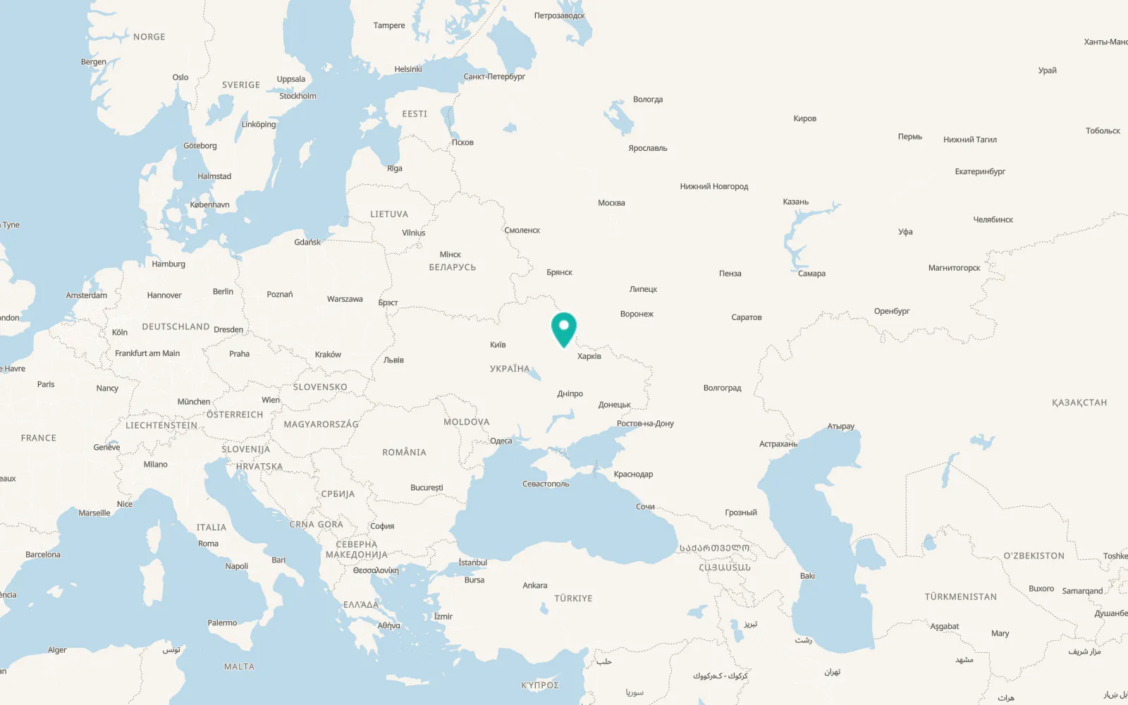 Map of Kuzemyn