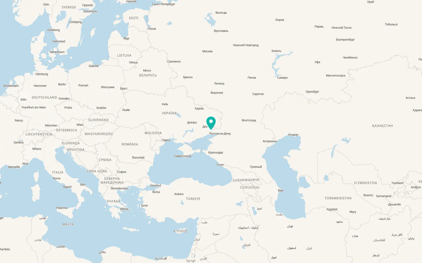 Map of Kuznetsovo-Mykhailivka