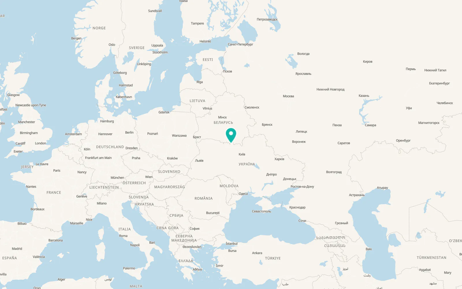Map of Kvartsytne