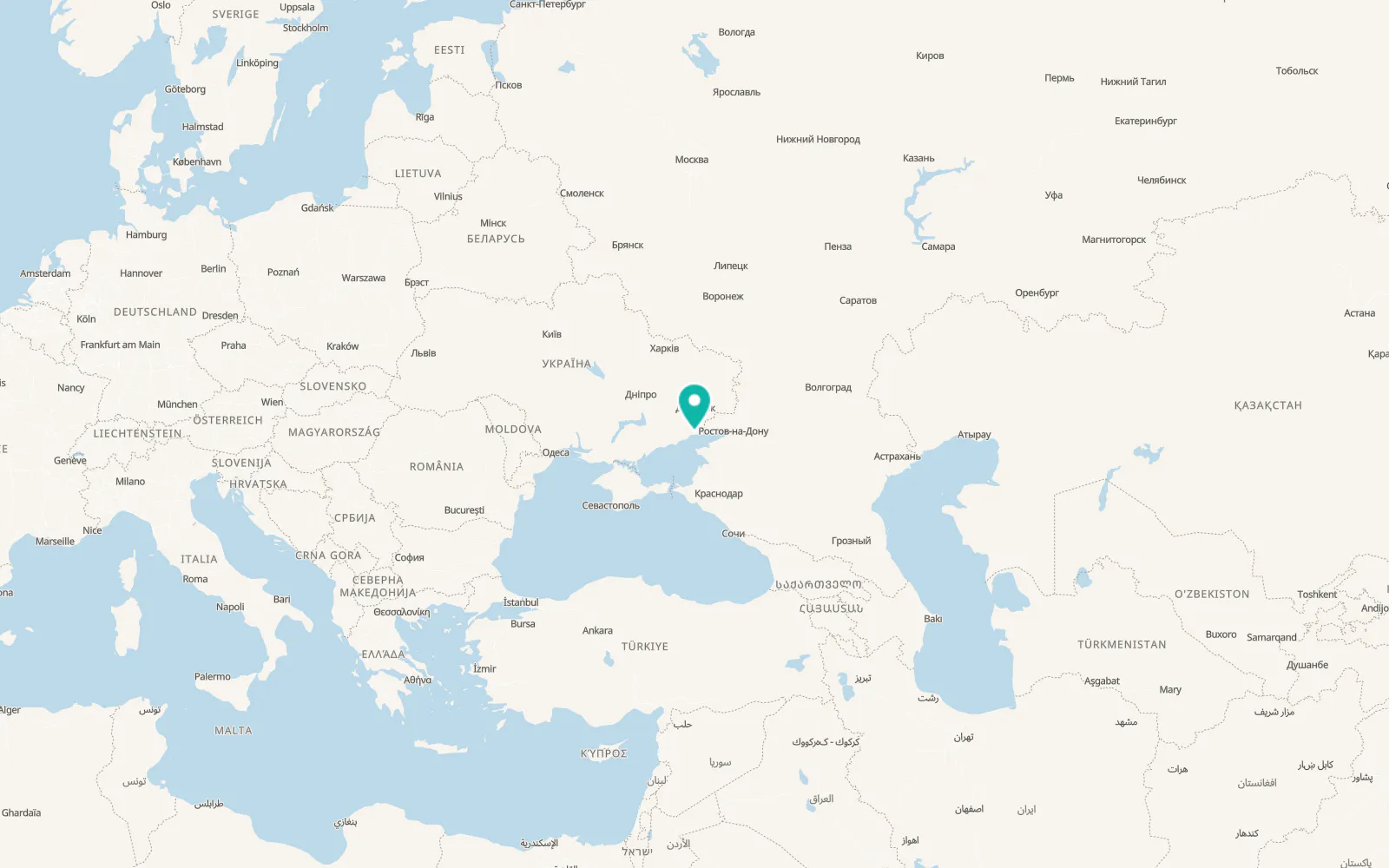 Map of Lebedynske