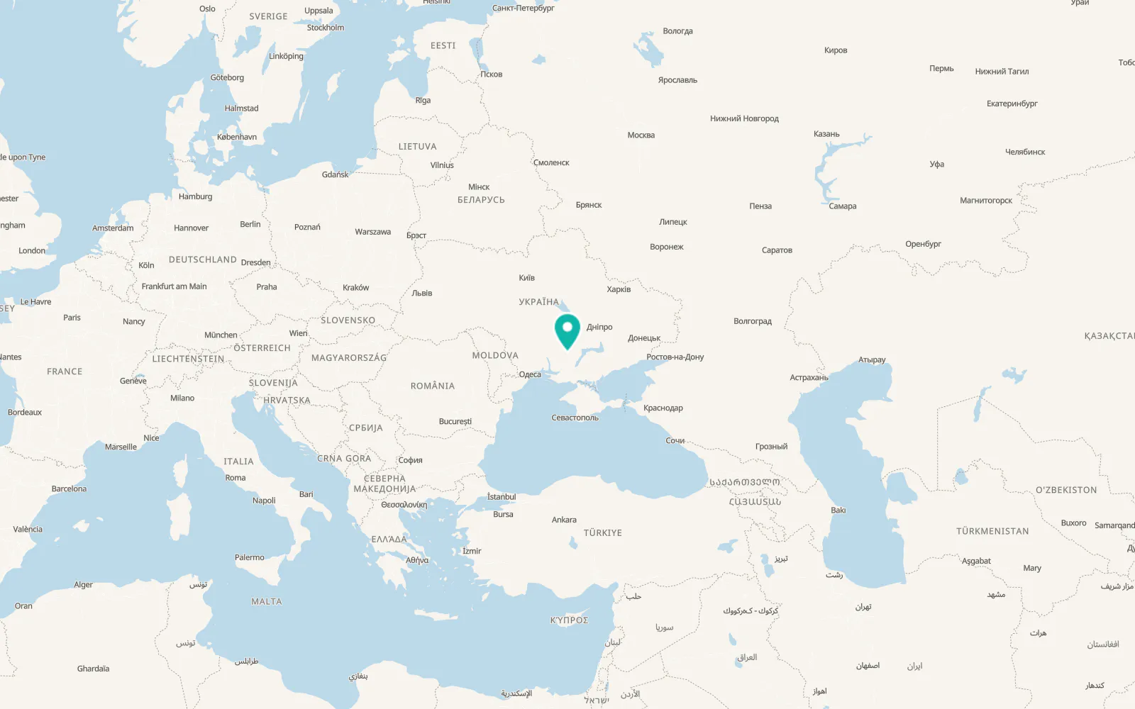 Map of Lepetykha