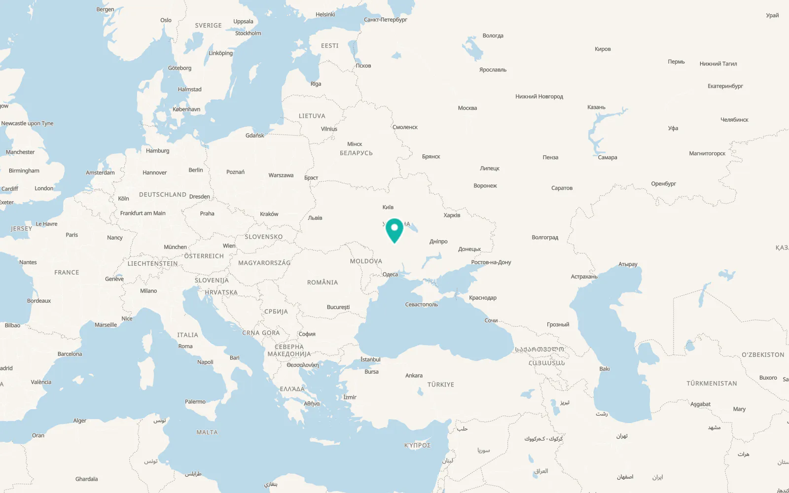 Map of Lysa Hora