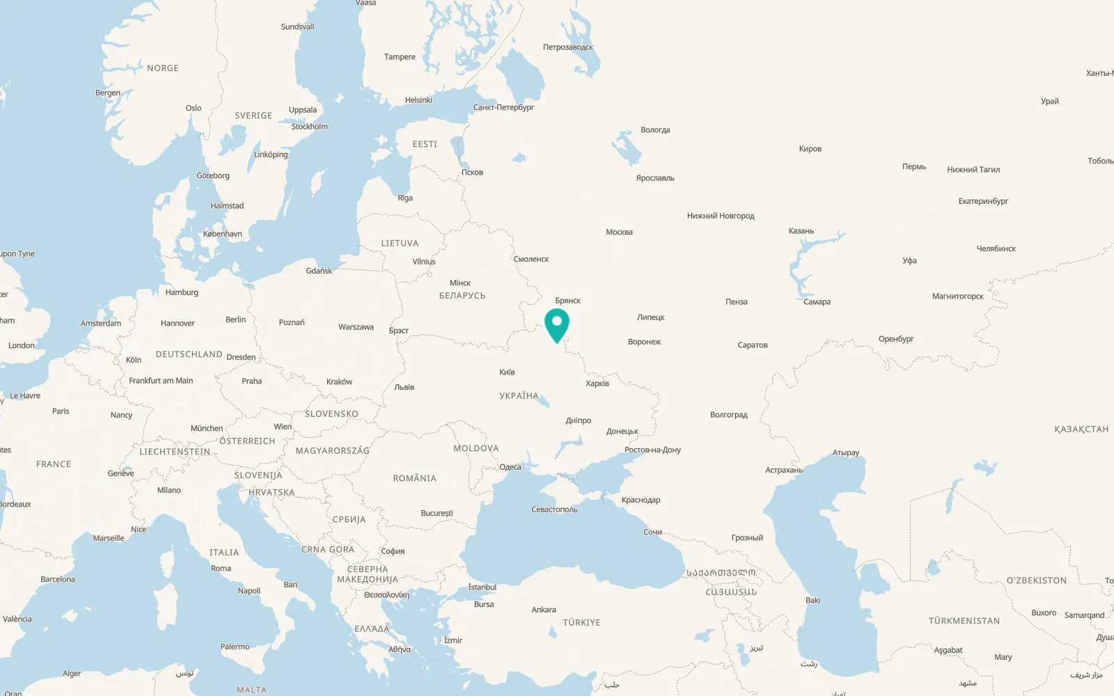 Map of Lytvynovychi