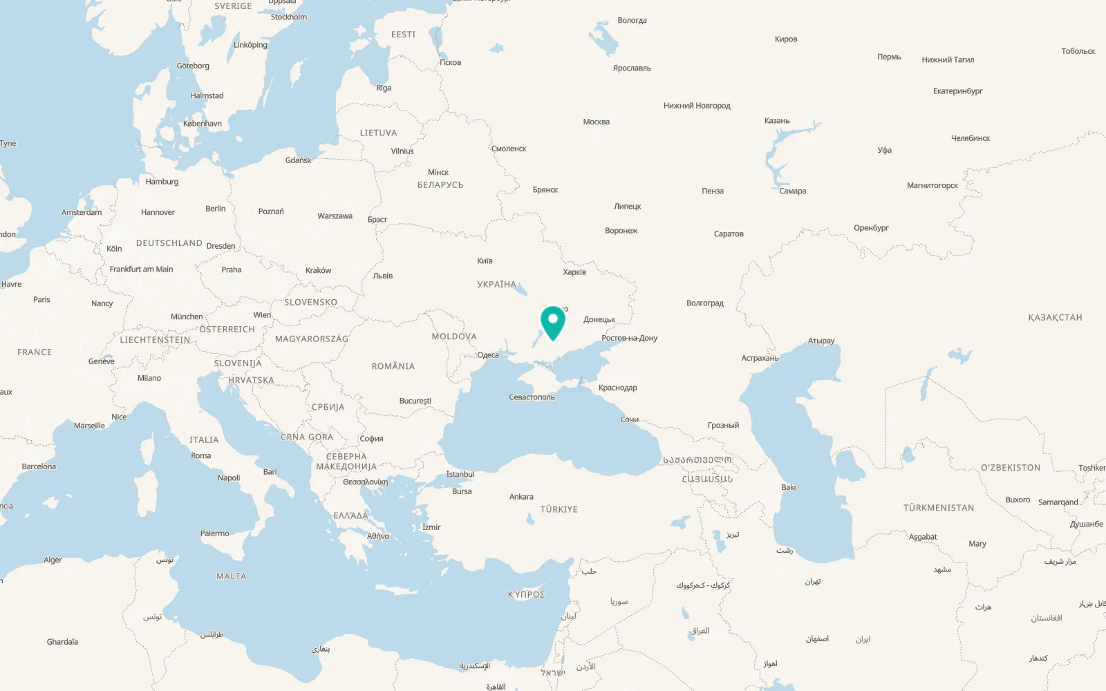 Map of Mala Mykhailivka