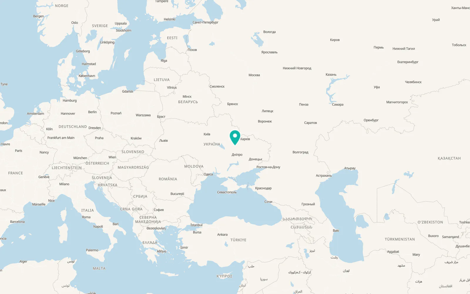 Map of Mala Nekhvoroshcha