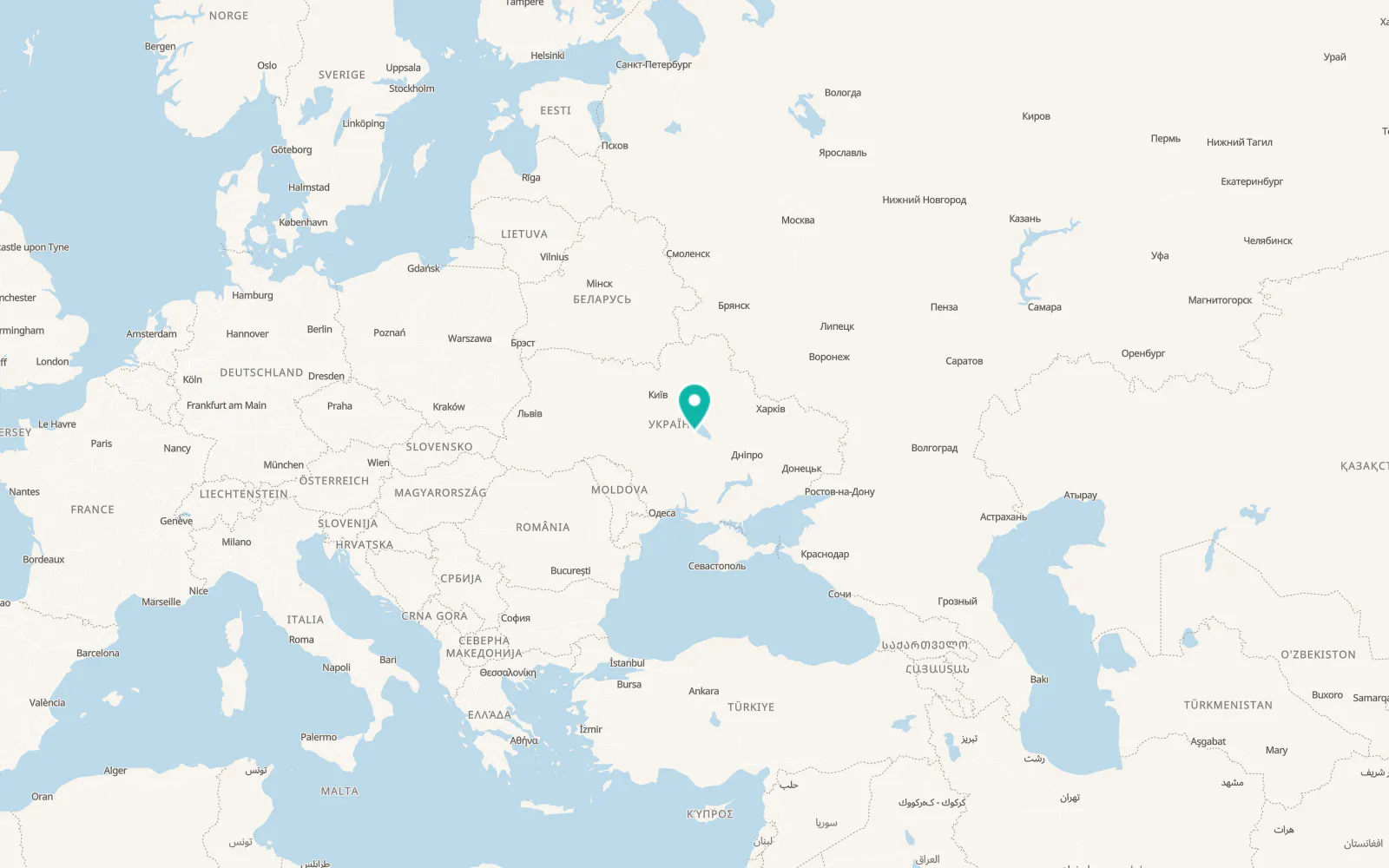 Map of Medvedivka