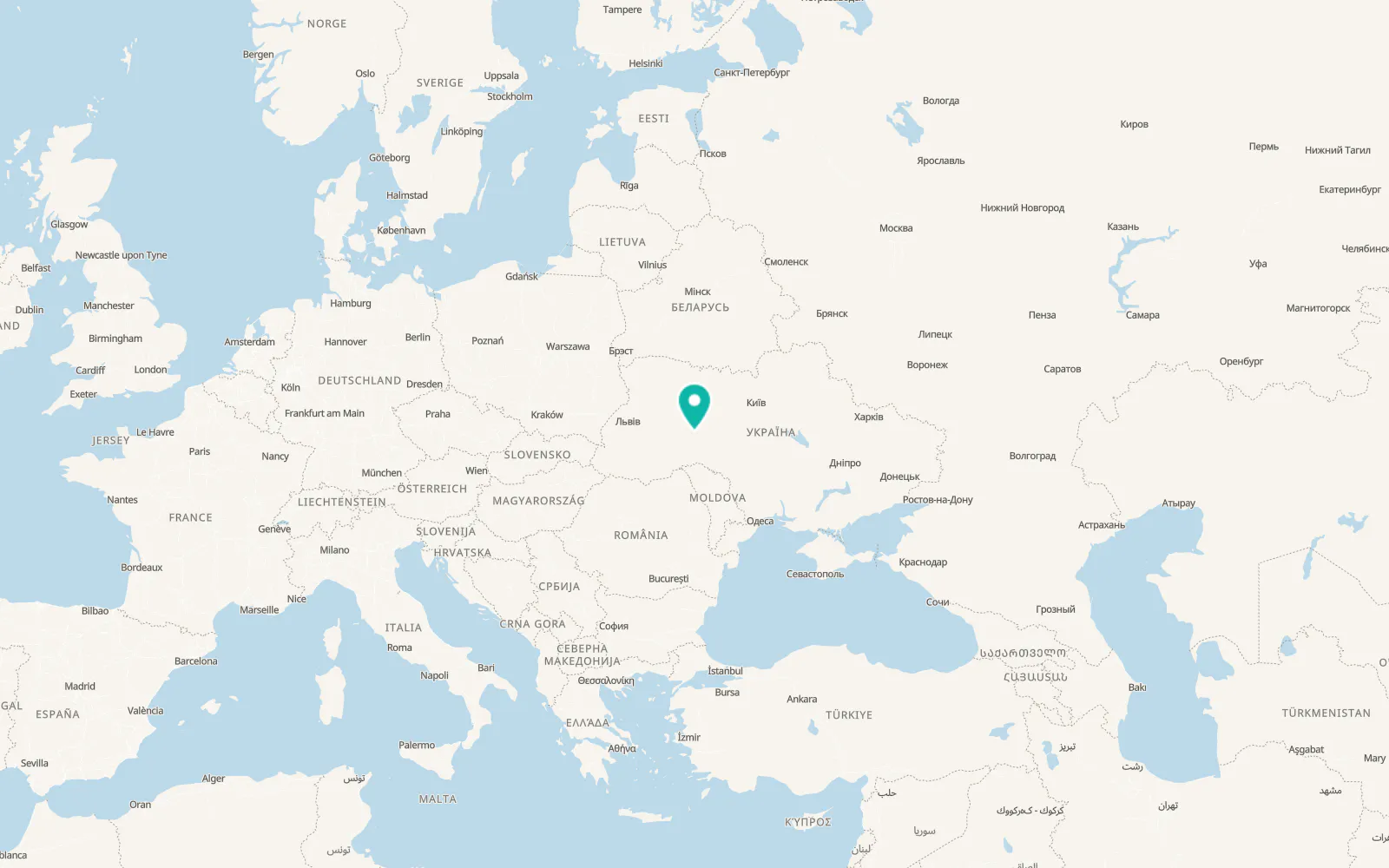 Map of Medzhybizh