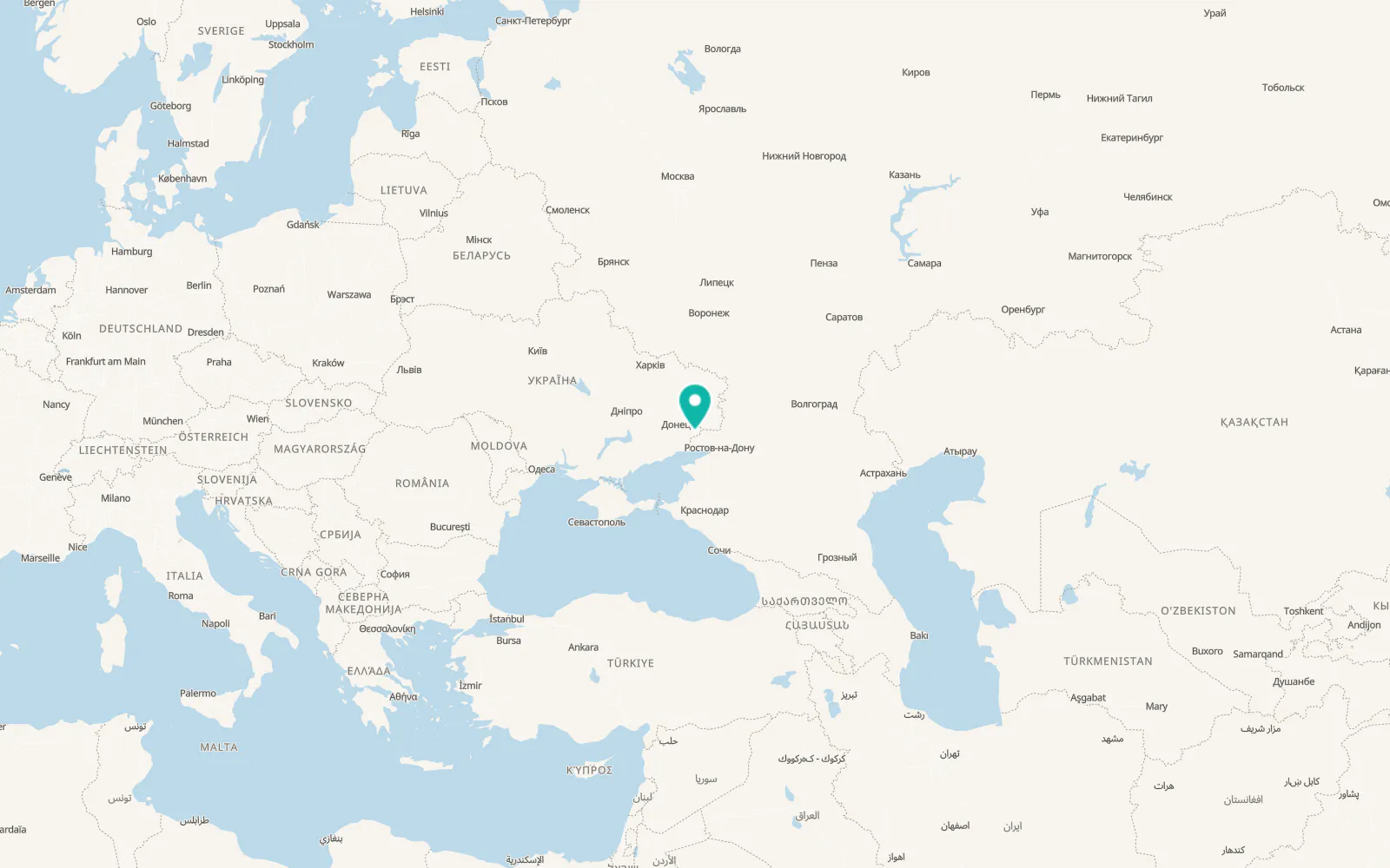 Map of Mokroielanchyk