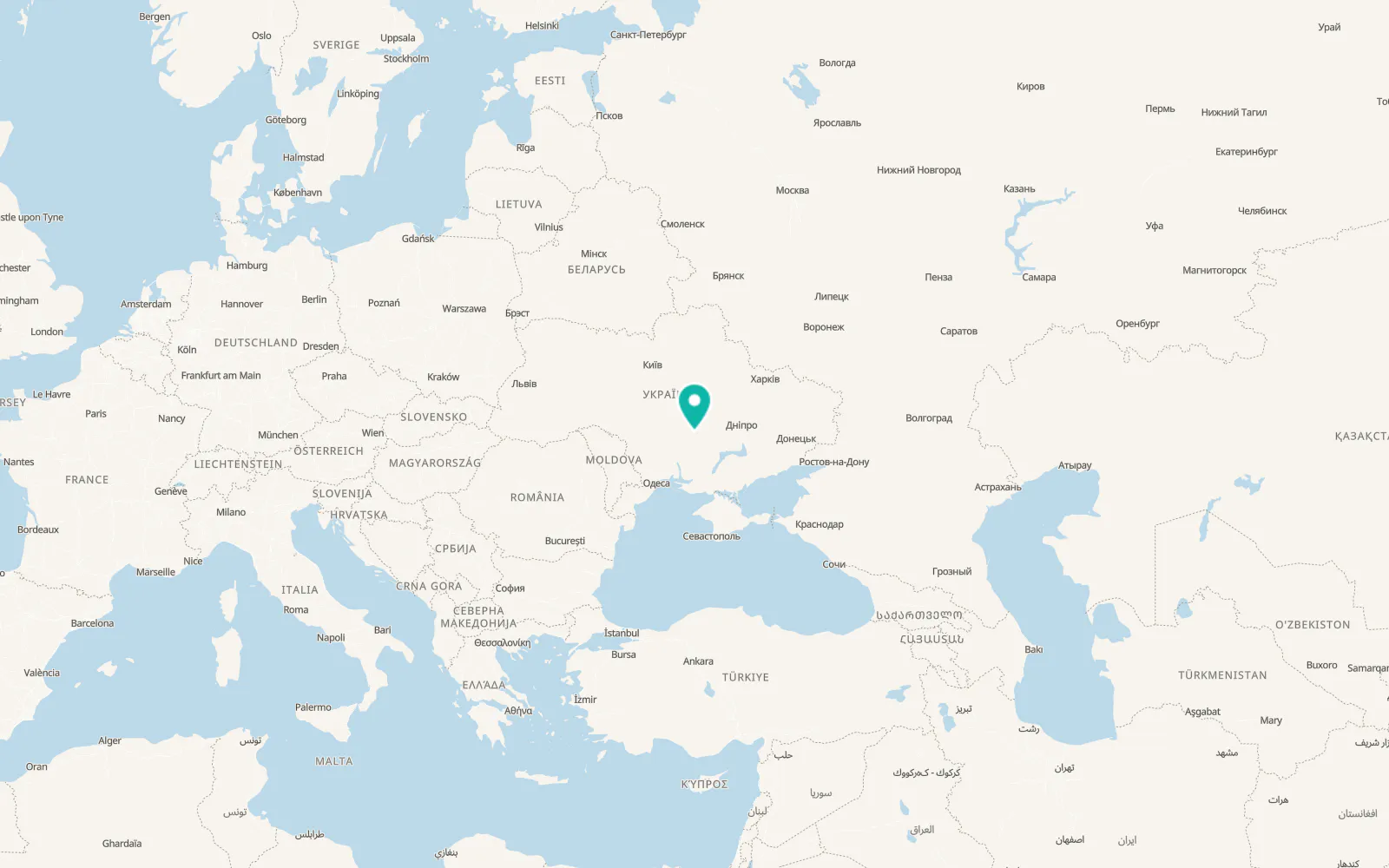 Map of Molodizhne