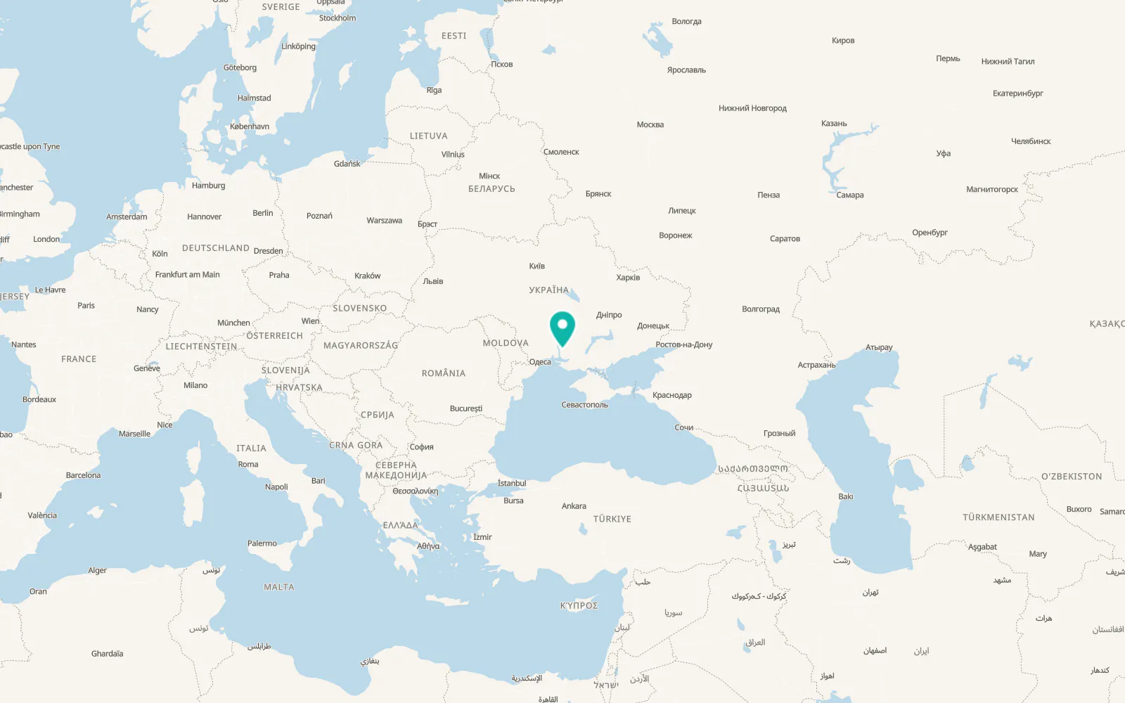 Map of Mykolayivske