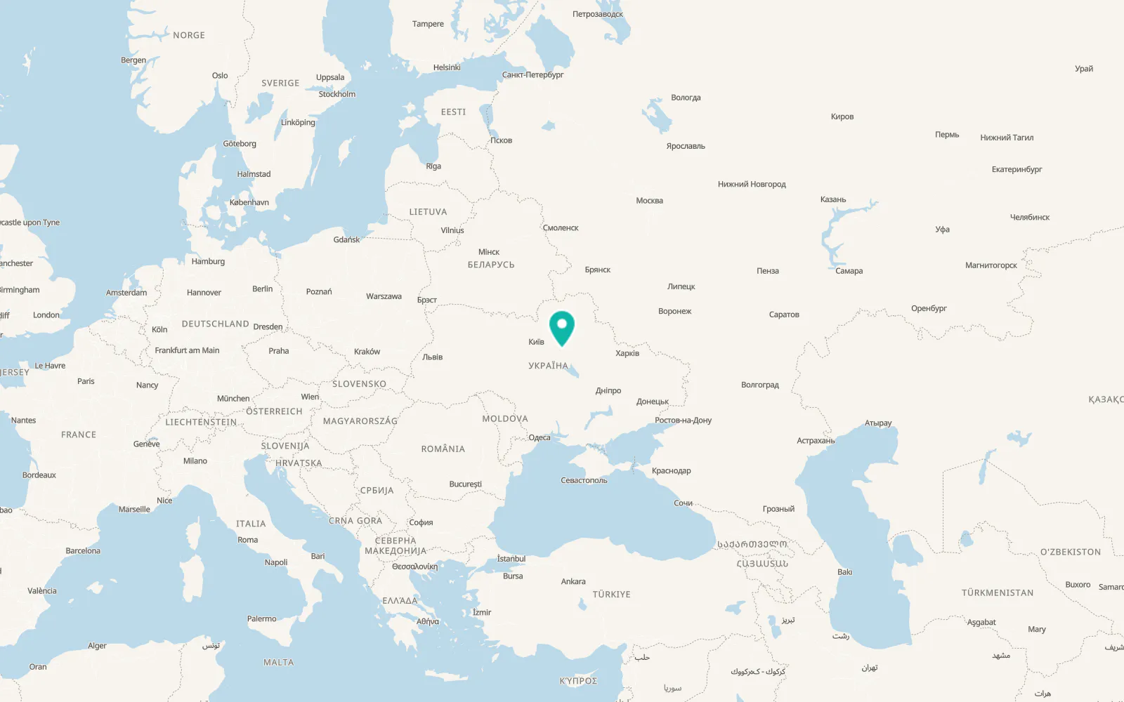 Map of Myrovychi