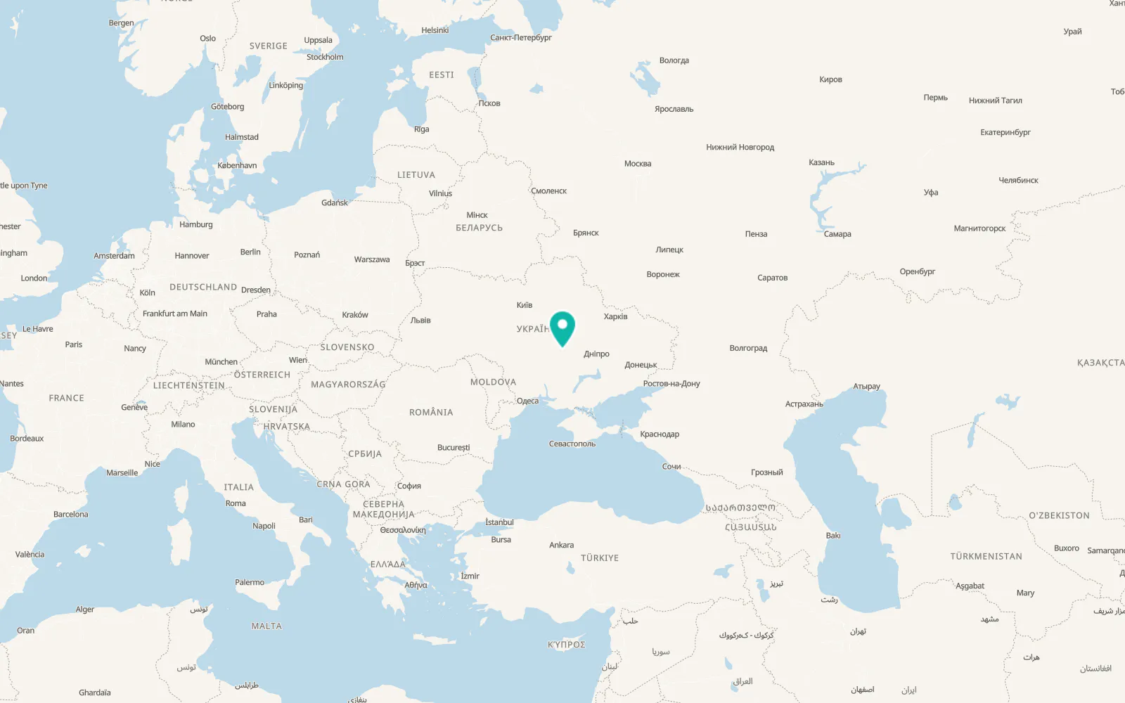 Map of Nova Praha