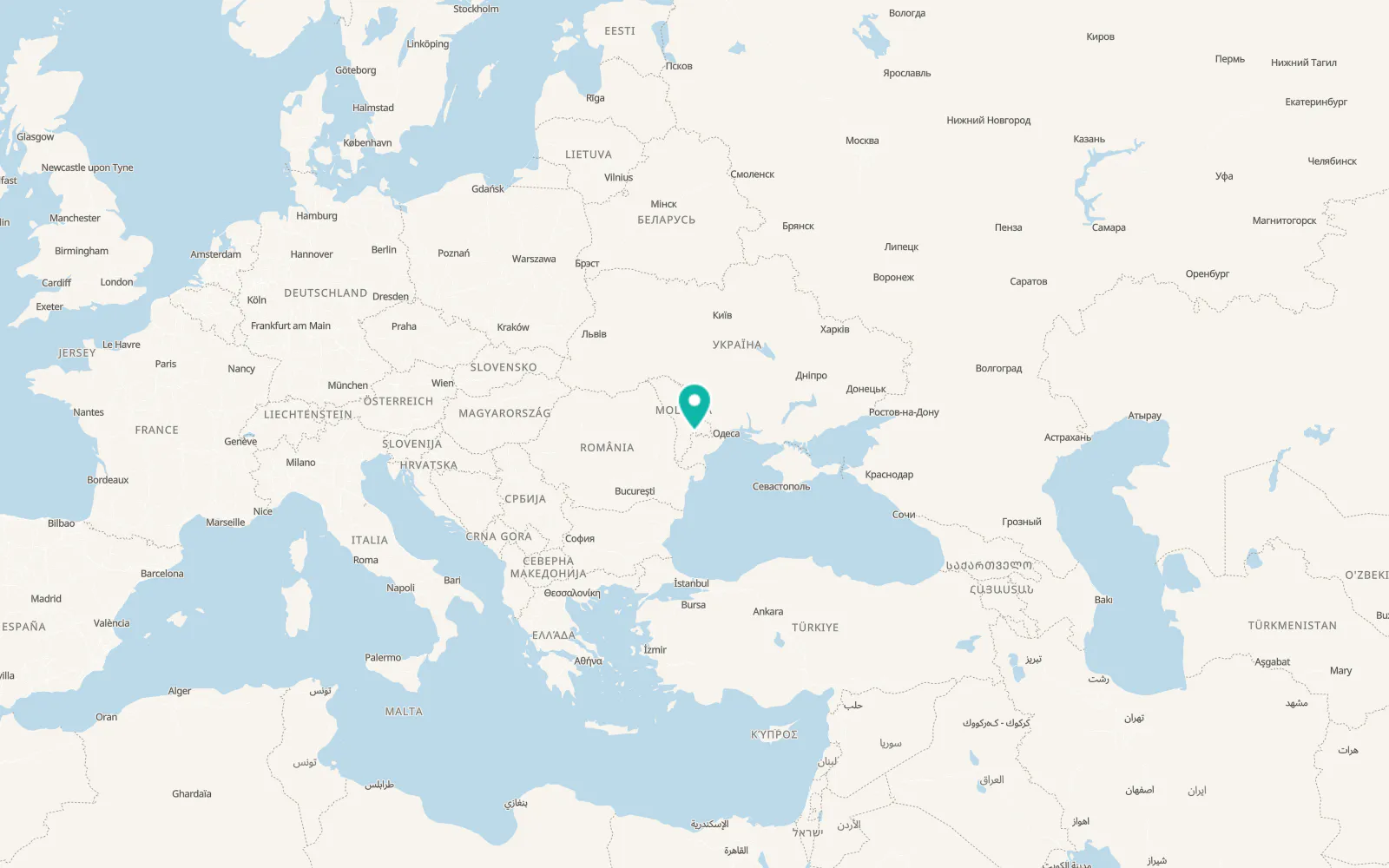 Map of Nove Tarutyne