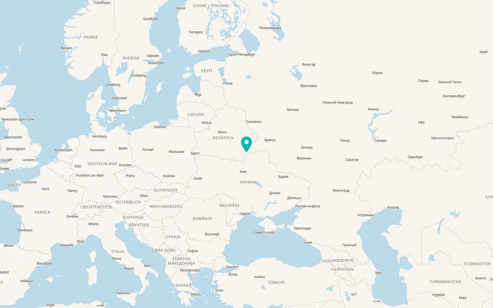 Map of Novi Yarylovychi