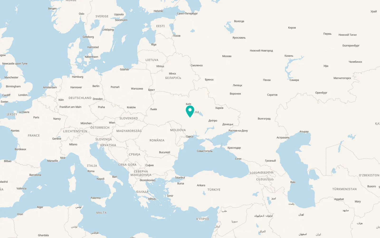Map of Novoarkhanhelsk