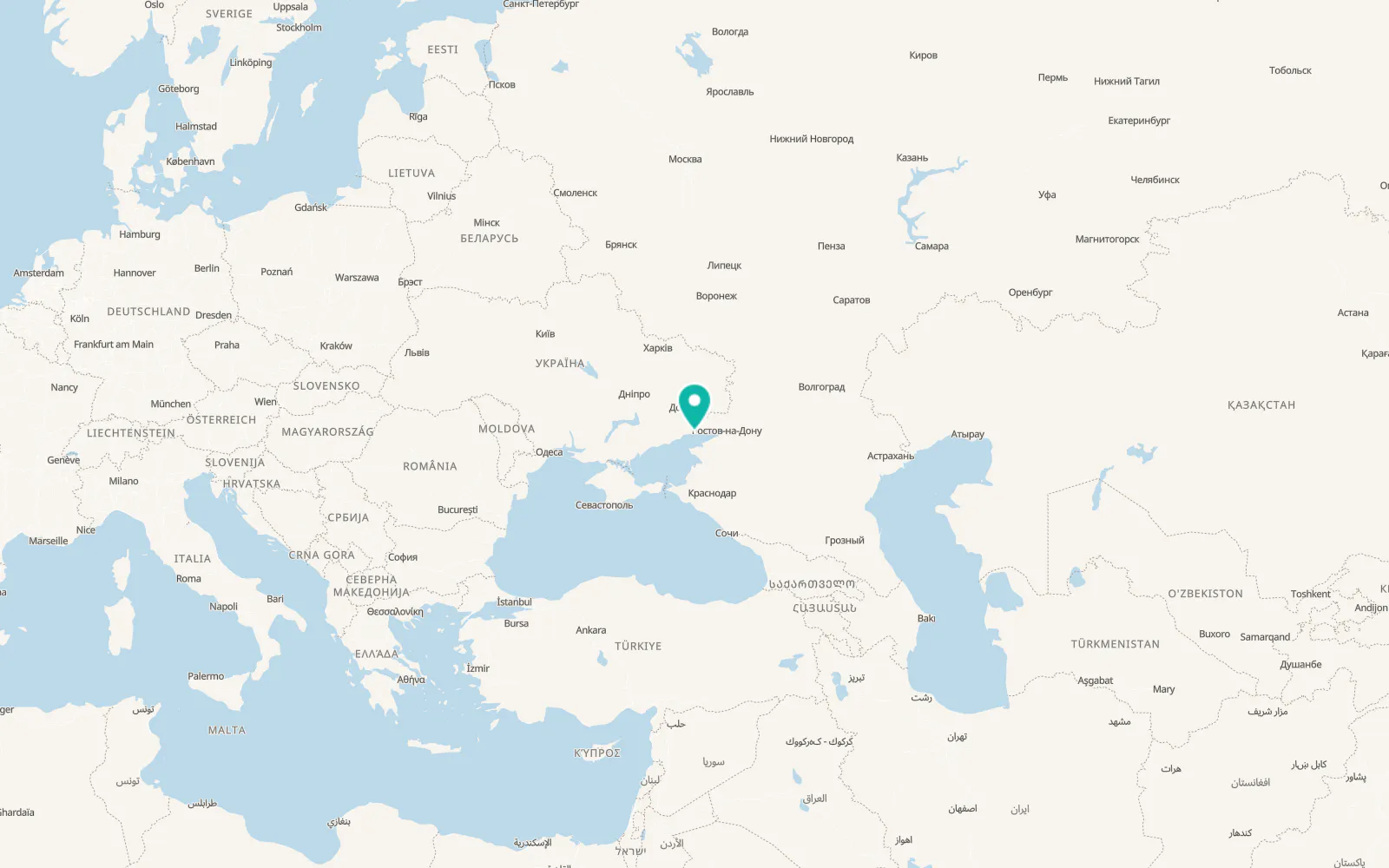 Map of Novoazovs'k