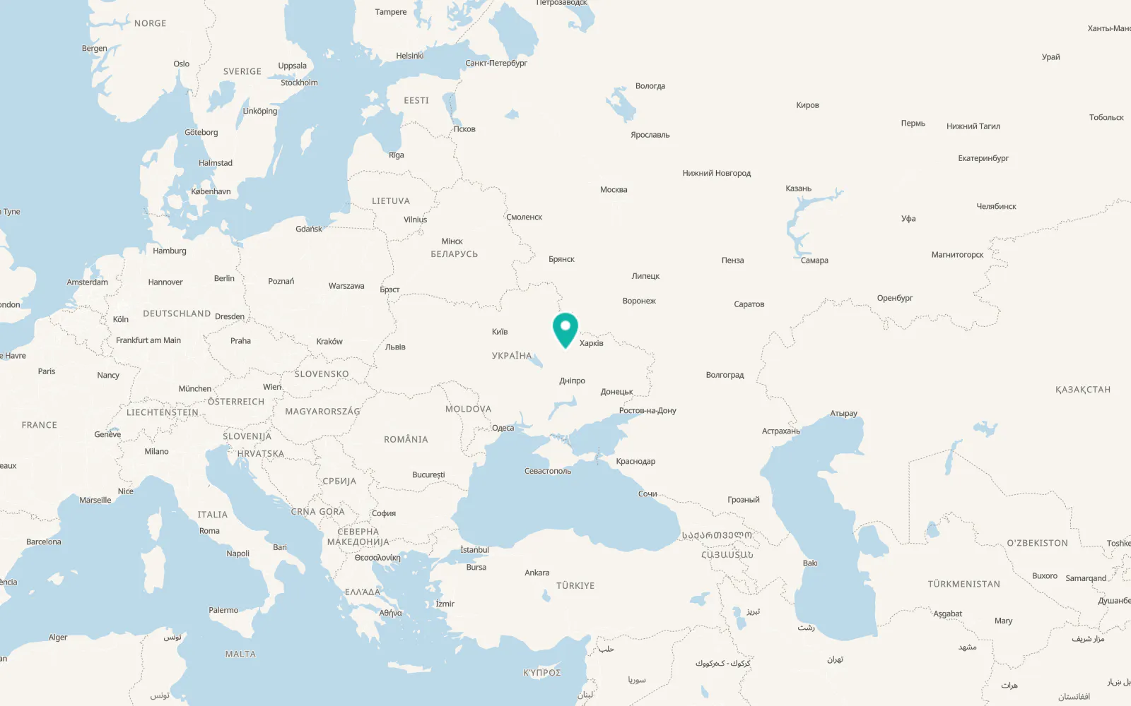 Map of Novobudova