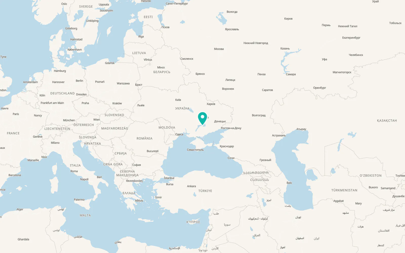 Map of Novodniprovka