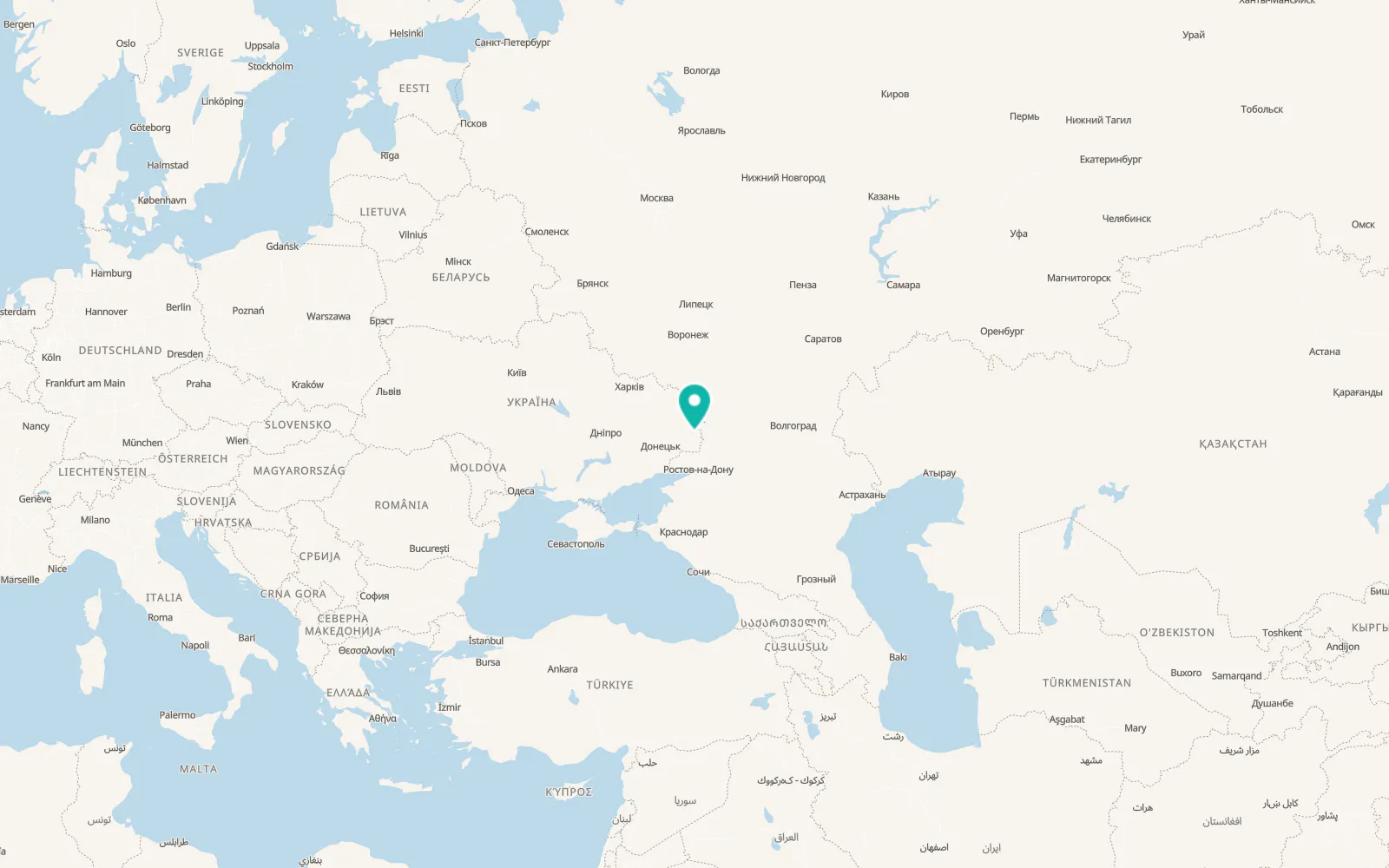 Map of Novohannivka