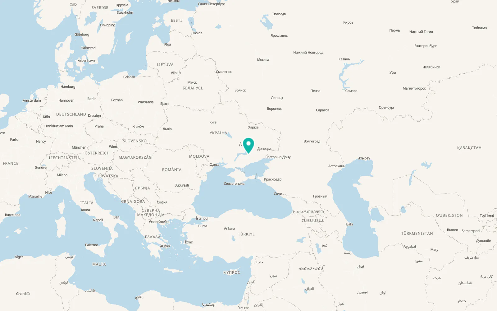 Map of Novohorivka