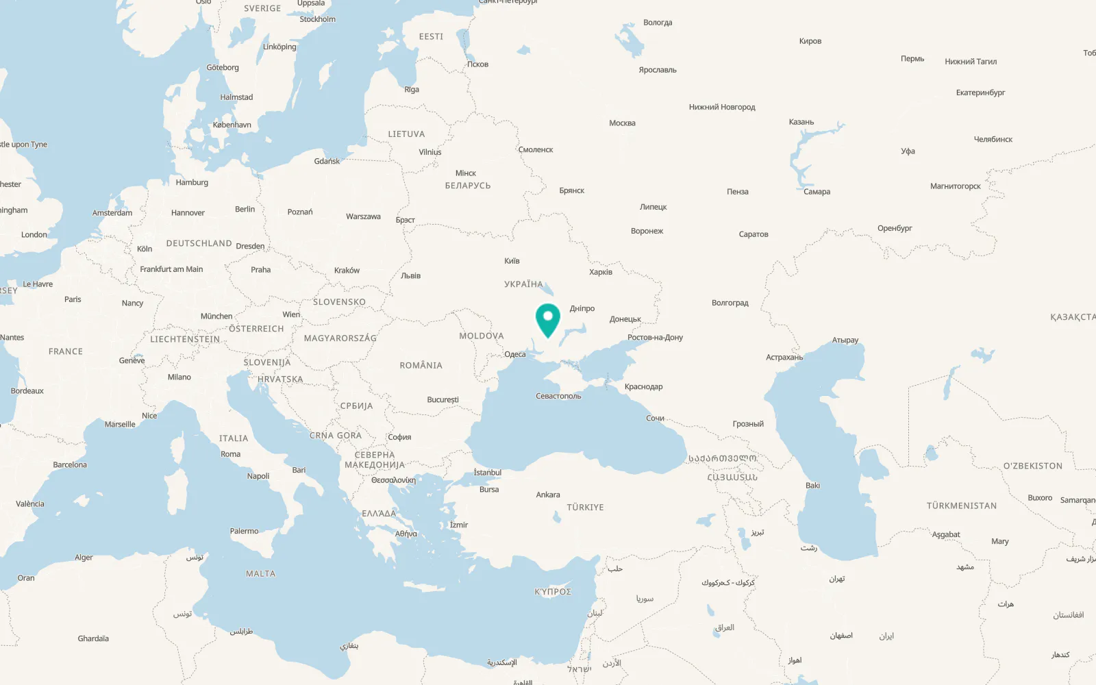 Map of Novokondakove
