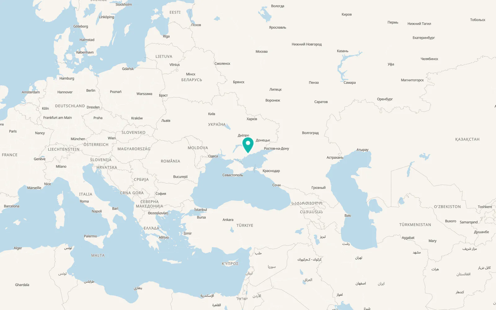 Map of Novokostiantynivka