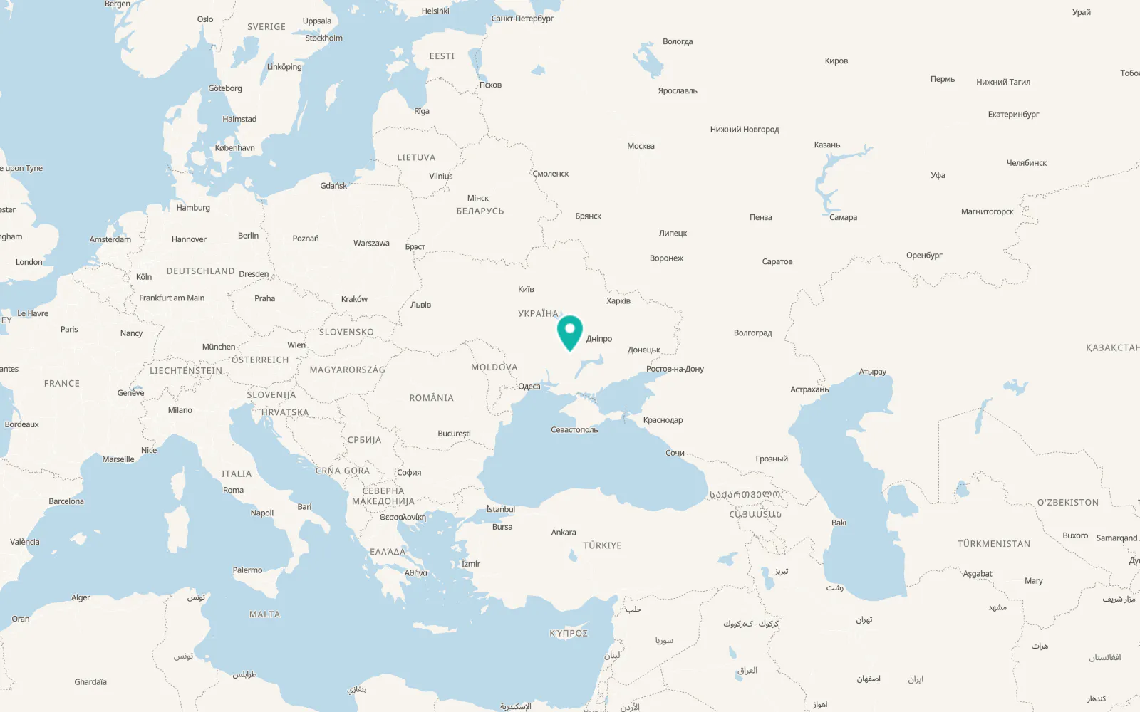 Map of Novolativka