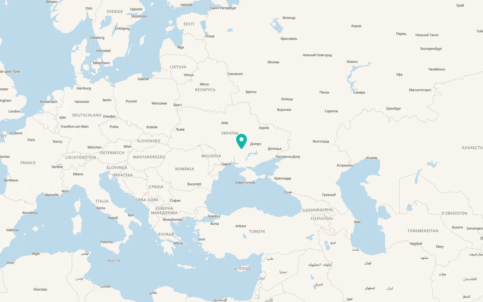 Map of Novolazarivka