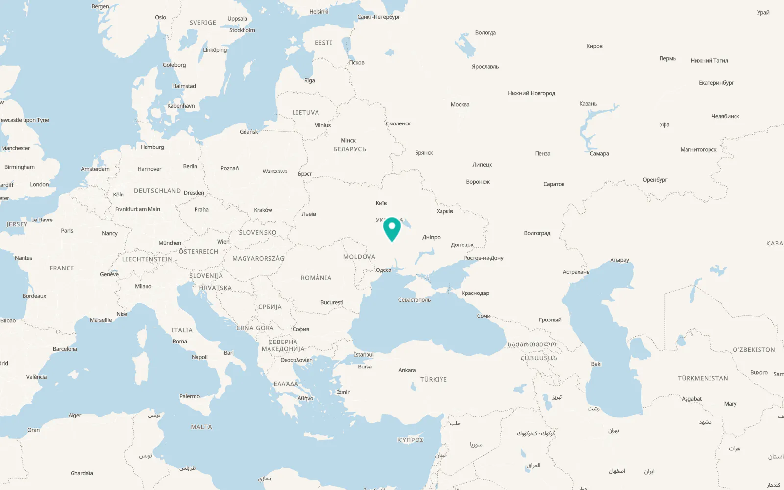 Map of Novomaryivka