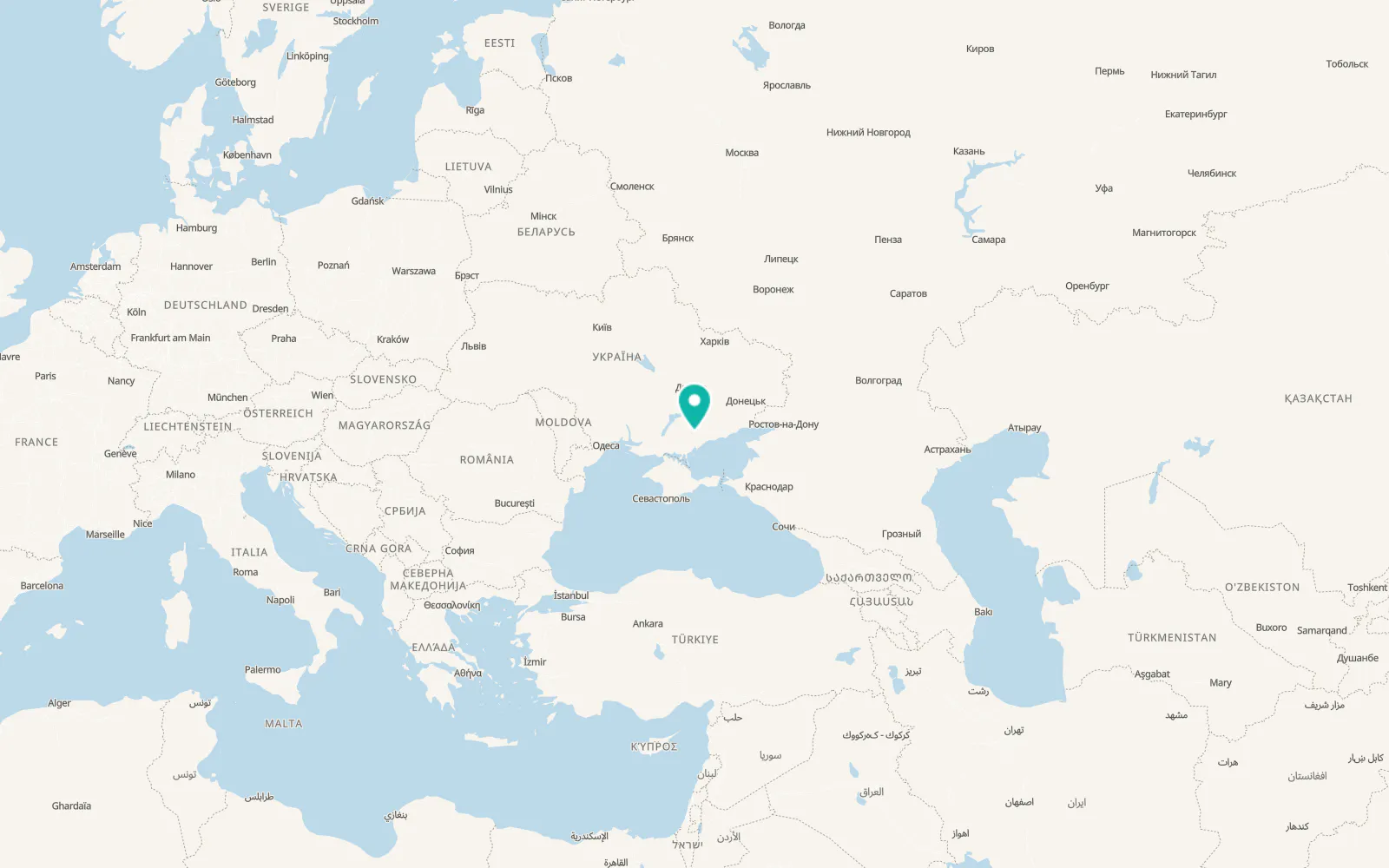 Map of Novomykolaivka