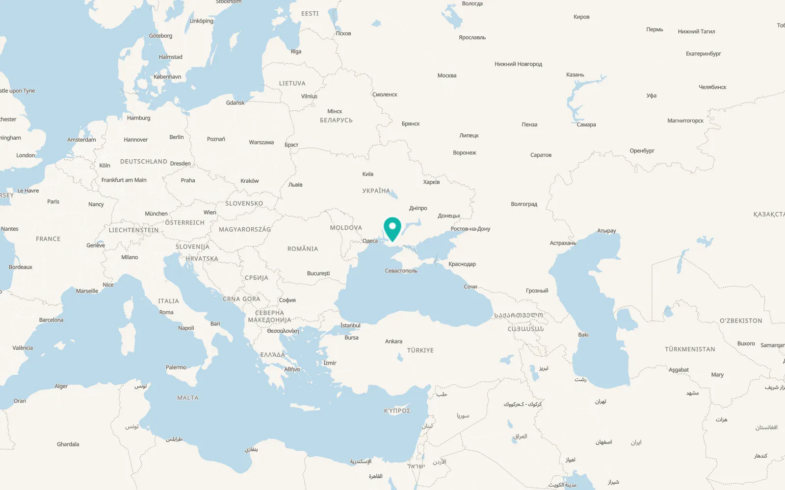 Map of Novomykolaivka