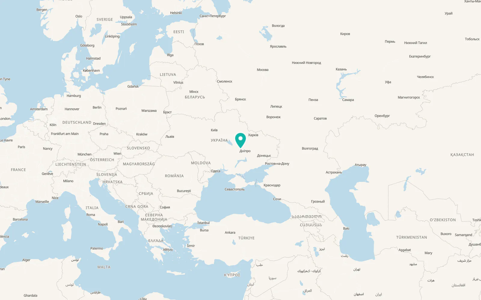 Map of Novomykolayivka