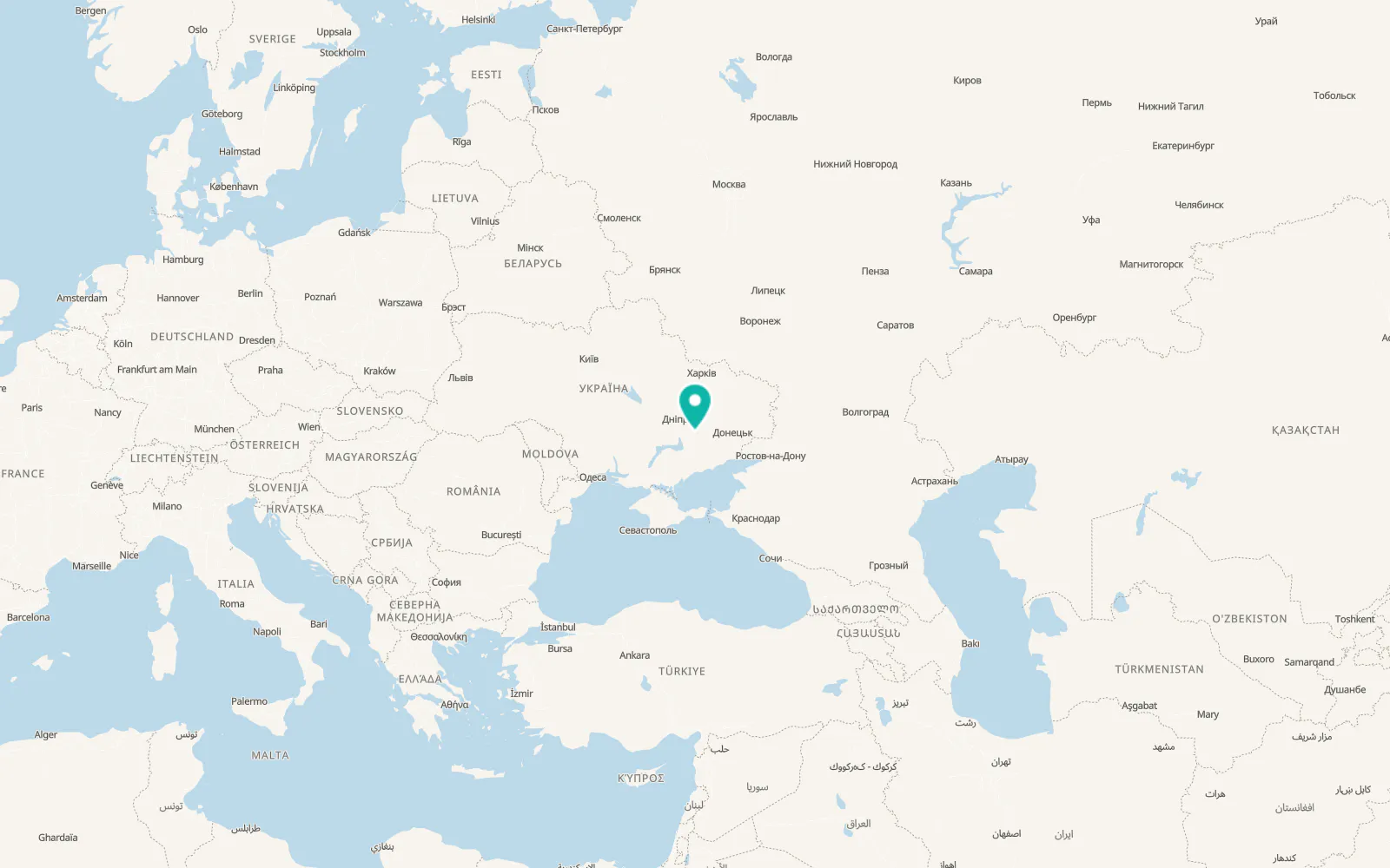 Map of Novomykolayivka