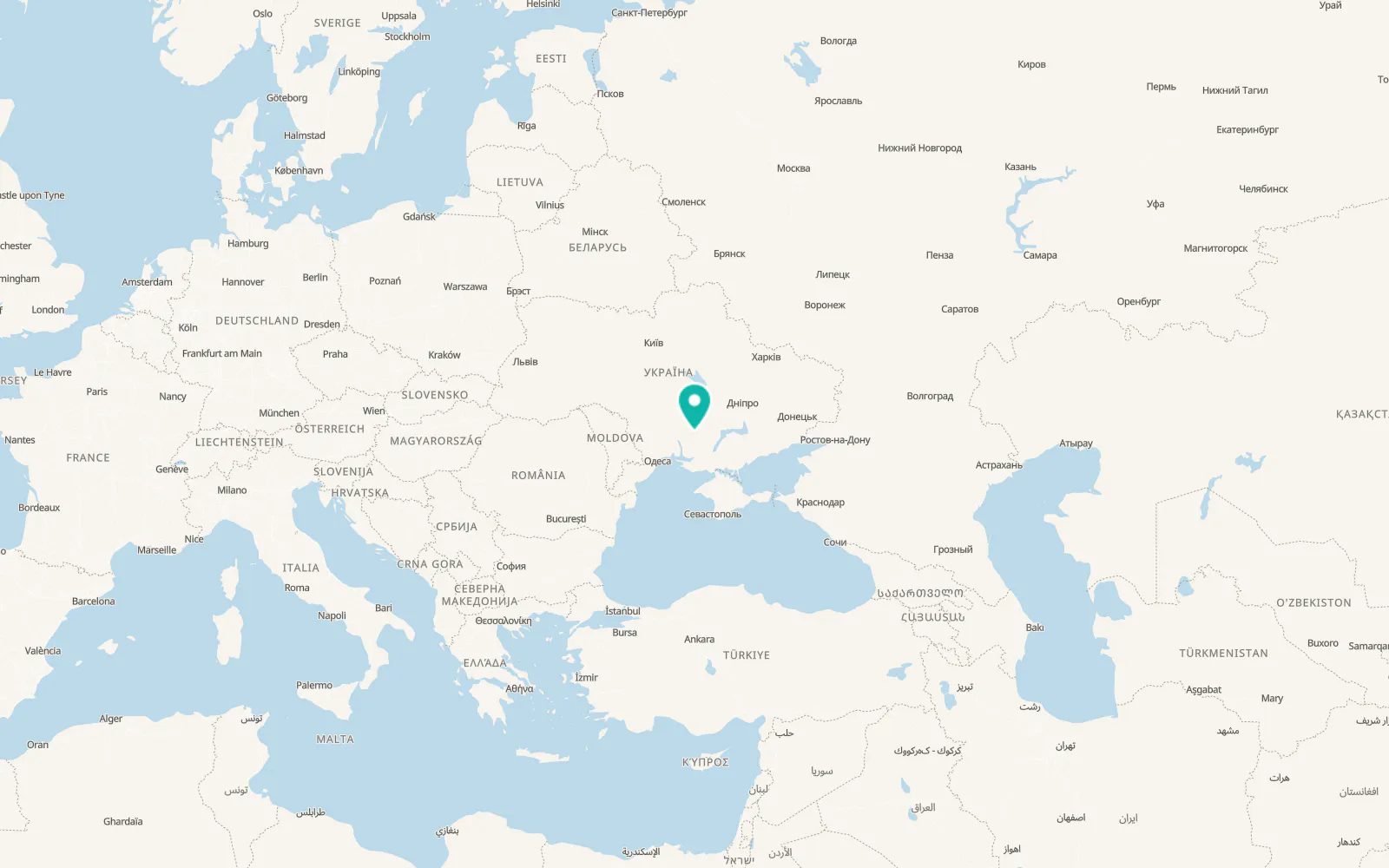 Map of Novopavlivka