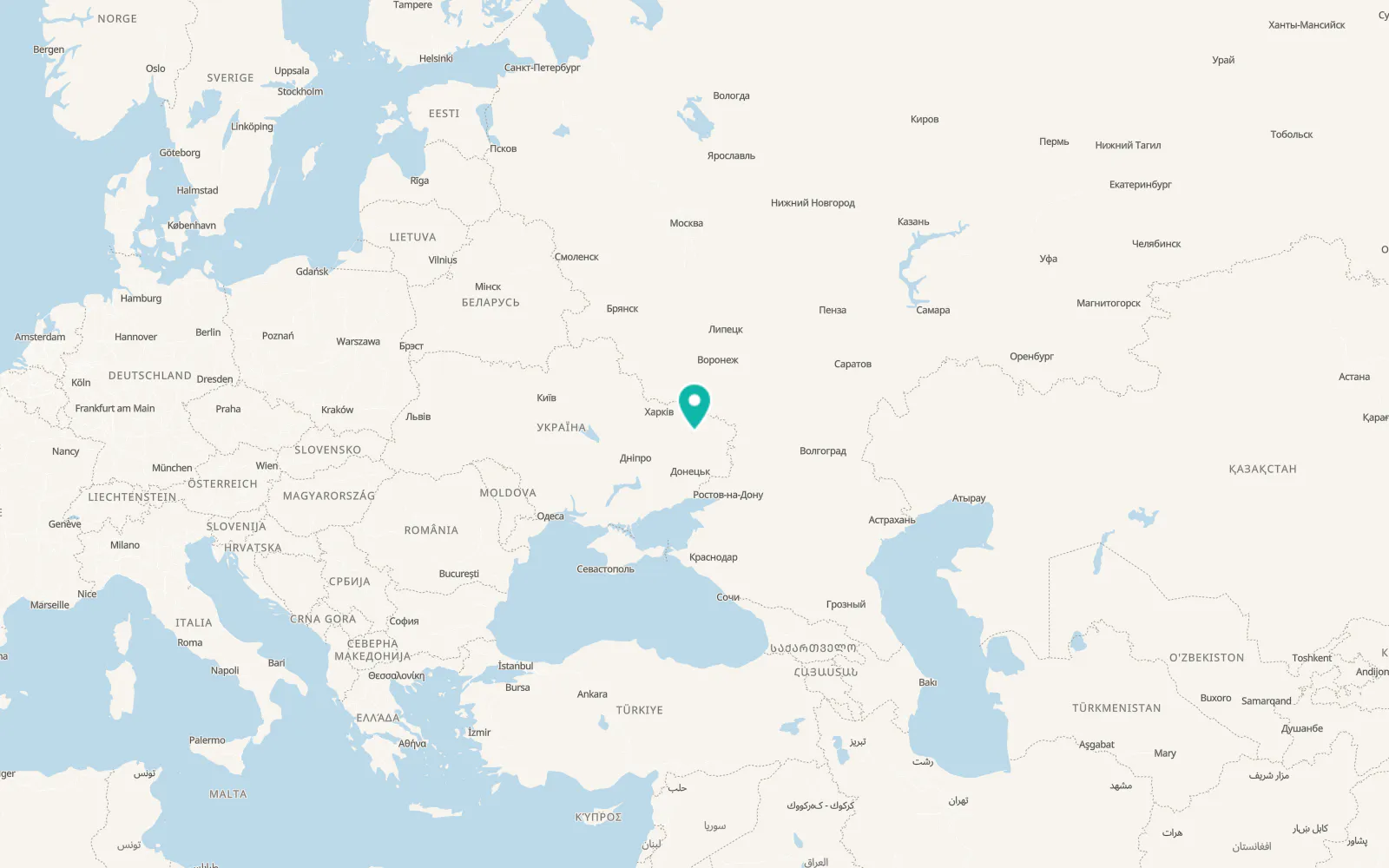 Map of Novovodyane