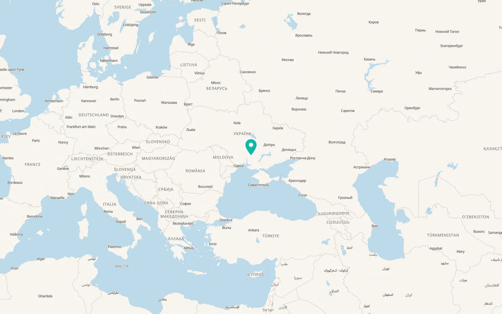 Map of Novoyehorivka