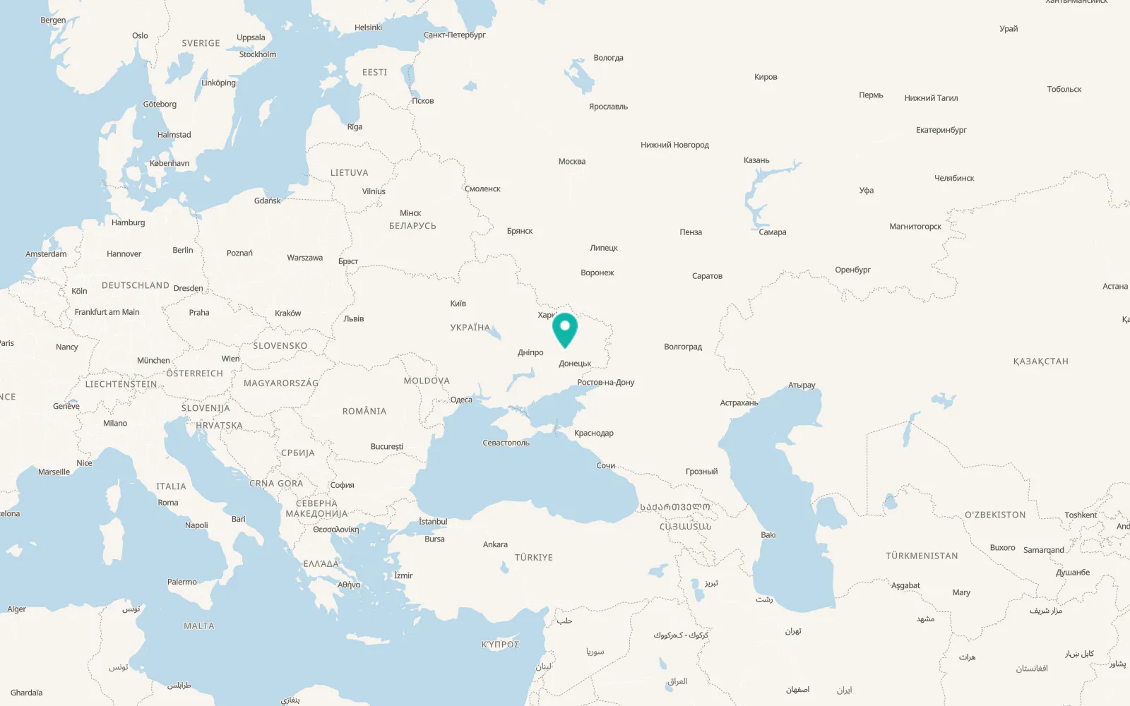 Map of Novyi Donbas